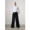 NOHAVICE KARL LAGERFELD TAILORED WIDE LEG PANTS BLACK