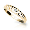 Zlatý prsteň Danfil DF1282 zo žltého zlata s briliantom 63