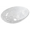 Sapho BEAUTY PURUS gravírované sklenené umývadlo na dosku, 50x36cm, číre sklo TY305CL