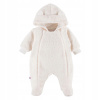 Detská kombinéza - Eevi 62 ECRU Baby Suit (Eevi, ECRU 62 LAMB CEMYNS s kapucňou)