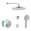 SANITINO - Sprchový set s termostatom a telesom pod omietku Hansgrohe, príslušenstvo kielle, chróm SANI21HKK021