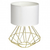 EUlight Stolná lampa Lupo, 1x biele textilné tienidlo, g