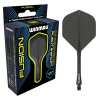 8783 Letky Winmau FUSION INTERMEDIATE ČIERNE - úzky závit (FUSION - dĺžka násadky 28 mm)