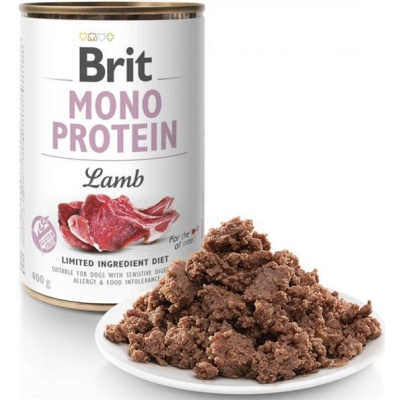 Brit Mono Protein Lamb 400 g konzerva pre psa Veľkosť: Jahňacie mäso s hnedou ryžou
