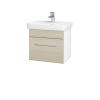 Dreja Umývadlová skrinka SOLO SZZ 50 - N01 Biela lesk / Úchytka T02 / D04 Dub