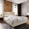Textilomanie Čalúnená posteľ boxspring MERALIS 180x200 cm béžová Matrac: Matrac Bonell pružinový