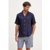 Ľanová košeľa Frescobol Carioca 2029.18 tmavomodrá XXL