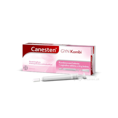 Canesten GYN Kombi tbl vag (blis.Al) 1x500 mg + crm der (tuba Al) 1x20 g, 1x1 set