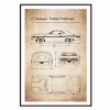 Plagát Dodge Challenger Retro patent schéme A1 + (Plagát Dodge Challenger Retro patent schéme A1 +)