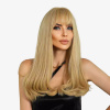 Parochňa zo syntetických vlasov teplá blond LC046