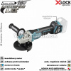 Makita DGA519Z aku 18V brúska, X-Lock (bezkľúčová) rýchla a jednoduchá výmena 125mm kotúča, vysoká odolnosť, účinnosť a technické predvedenie brúsky, bezuhlíkový motor, regul. otáčok, motorová brzda..