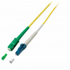 Fiber kábel LC-SC/APC, 20m Simplex OS2(9/125µm), LSOH, G657.A2, ohybný, 2mm, žltý