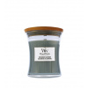 WoodWick Evergreen Cashmere vonná svíčka s dřevěným knotem 275 g