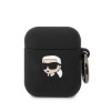 Karl Lagerfeld puzdro gumené Apple Airpods 1/2 KLA2RUNIKK čierne