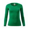 MALFINI FIT-T LONG SLEEVE 169 / Dámske tričko, dlhý rukáv - stredne zelená XXL