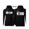 T-ričko Mikiny Jeho kráľovná Jej kráľ mikiny pre páry(King a Queen) Pánska veľkosť: 2XL, Dámska veľkosť: L