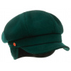 8-dielna zelená dámska bekovka od Mayser - Camila Newsboy Cap - ušné klapky Veľkosť: 57 cm (M)