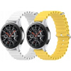2x REMIENOK NA HODINKY ŽLTÝ BIELY SILIKÓN Samsung Galaxy Watch 3 45 mm 22 mm