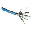 DATACOM F/FTP drôt CAT6A LSOH Eca 500m cievka, plášť modrý