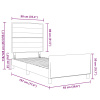 vidaXL Rám postele tmavosivý 90x190 cm tkanina - Sivá - 260086-276718