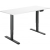 AlzaErgo Table ET1 NewGen čierny + doska TTE-01 140 × 80 cm biely laminát