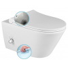 SAPHO AVVA 53cm RIMLESS WC závesné, s integrovanou batériou a bidetovou sprškou, biele, 100315
