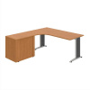 OFFICE PRO s.r.o. HOBIS kancelársky stôl pracovný, zostava pravá - FE 1800 60 HR P, jelša