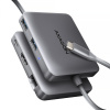 AXAGON HMC-5HL, USB 5Gbps hub, 2x USB-A, HDMI 4k/60Hz, RJ-45 GLAN, PD 100W, kábel USB-C 20cm/ PN:HMC-5HL