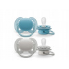 Avent Philips šidítko Ultrasoft Premium 2 ks sivá/modrá