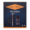 Gillette King C. Style Master Kit : zastřihovač vousů Style Master 1 ks + výměnné hřebenové nástavce 4 ks + hydratační krém King C Gillette 100 ml pro muže