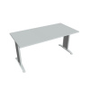 Hobis Rokovací stôl Flex, 160x75,5x80 cm, sivý/kov