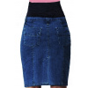 Těhotenská sukně riflová 1S1023 modrá 3XL + První výměna zboží zdarma.