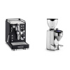La Pavoni Mini Cellini, black + Rocket Espresso FAUSTO 2.1, chrome
