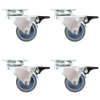 vidaXL Dvojité otočné kolieska s dvojitou brzdou 4 ks, 50 mm