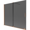 Mexen Velar, dvojkrídlové zasúvacie sprchové dvere 180 x 150 cm, grafit, brúsená meď - 896-180-000-41-65