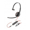 Poly náhlavní souprava Blackwire 3215, 3,5 mm jack + USB-C/A adaptér, mono 8X227AA HP