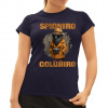 Spioniro Golubiro - Italian Brainrot - dámske tričko s potlačou - Tričkový | L | Navy | Dámske - super slim