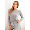 Kesi Dámsky sveter F3623A z alpaky s okrúhlym výstrihom - výpredaj Farba: Sivá, Veľkosť: UNI