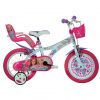 Barbie ružovo-biely bicykel veľkosť 16",