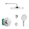 SANITINO - Sprchový set s termostatom a telesom pod omietku Hansgrohe, príslušenstvo kielle, chróm SANI21HKK022
