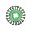 BOSCH X-LOCK Kotúčová kefa vrkočová, 115, nerezová oceľ 115 mm, 0,5 mm 2608620733