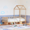 Válenda se střechou 80 x 200 cm masivní borové dřevo Hnědá 3282212