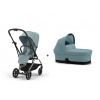 Cybex Športový kočík Eezy S Twist+2 + Hlboká vanička ZDARMA Varianta: Stormy Blue / Taupe Frame