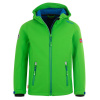 Detská softshellová bunda TrollKids Trollfjord Jacket bright green/med blue vetruodolná zelená (161-304) 104
