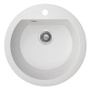 Laveo Dafne, 1-komorový granitový drez 510x510x205 mm, biela, LAV-SBD_680T