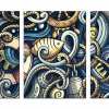 Triptych pre Salon Retro Marine vzor Anchor Lodži (Triptych pre Salon Retro Marine vzor Anchor Lodži)