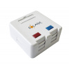Solarix zásuvka modulární pro 2 keystony na omítku bílá SXMO-2-0-WH
