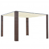 vidaXL Polyratanový altánok so strechou 300x300x200 cm hnedo-krémový - Hnedá - 7220-148999