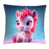 Detský dekoračný vankúš Phantasy Jednorožec, 35x35 cm
