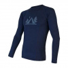 Tričko Sensor Merino DF Camp - Pánske dl. rukáv Deep Blue XL